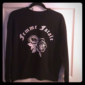 Black long sleeve sweatshirt